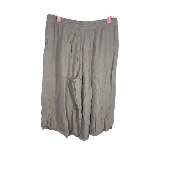 J Jill Culotte Pant L Tan Cropped Neutral Resort Preppy Boho Classic Minimalist - Picture 8 of 12